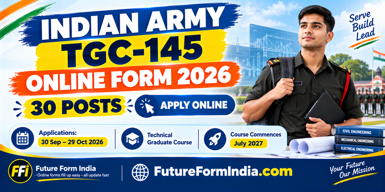 Indian Army TGC 145 Online Form 2026 – Apply for 30 Posts